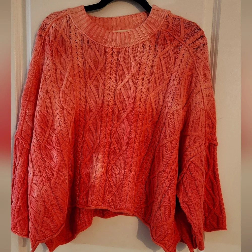New Free People Washed Ashore Sweater Chelsea Pacifica.‎